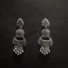 Oxidized Silver Traditional Jhumka Earrings for Women - AVER10