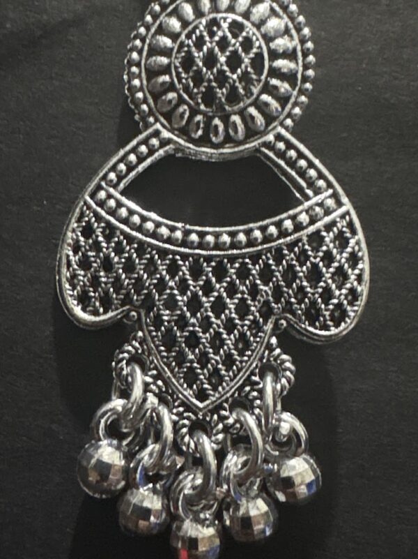 Oxidized Silver Traditional Jhumka Earrings for Women - AVER11