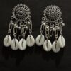 Oxidized Silver Traditional Jhumka Earrings for Women - AVER11