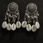 Oxidized Silver Traditional Jhumka Earrings for Women - AVER11