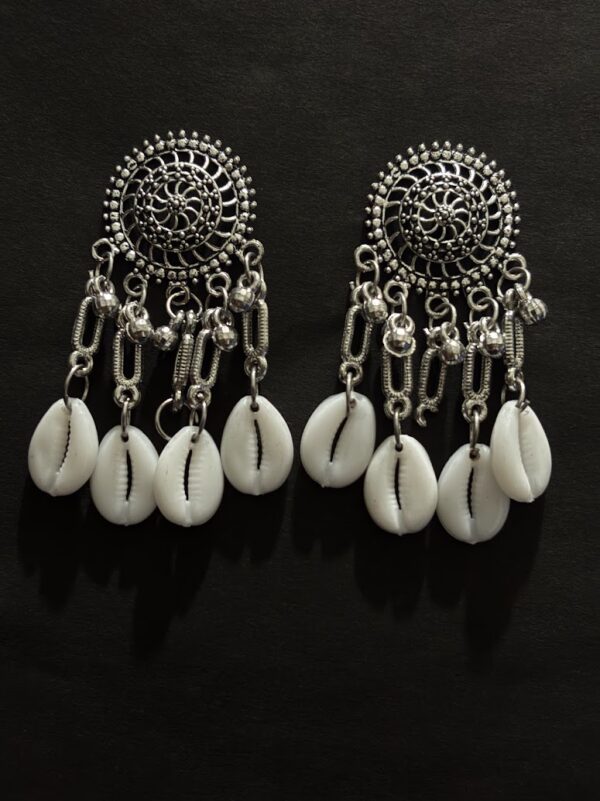 Oxidized Silver Traditional Jhumka Earrings for Women - AVER11