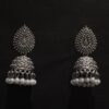 Oxidized Silver Traditional Jhumka Earrings for Women - AVER12