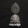 Oxidized Silver Traditional Jhumka Earrings for Women - AVER12