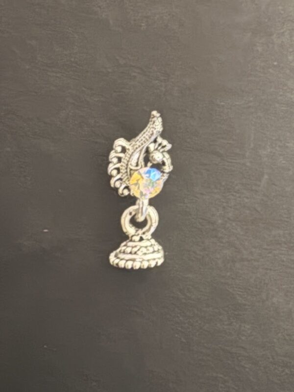 Oxidized Silver Traditional Jhumka Earrings for Women - AVER13