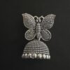 Oxidized Silver Traditional Jhumka Earrings for Women - AVER14