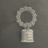 Oxidized Silver Traditional Jhumka Earrings for Women - AVER15