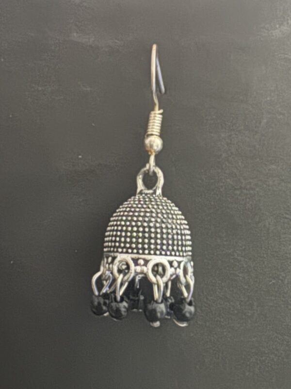 Oxidized Silver Traditional Jhumka Earrings for Women - AVER16