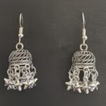 Oxidized Silver Traditional Jhumka Earrings for Women - AVER18