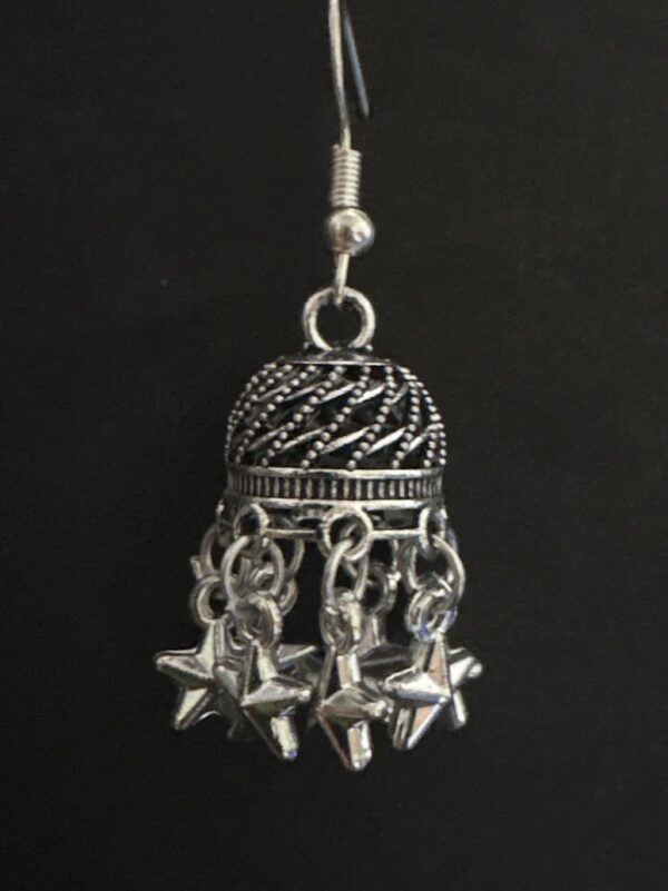 Oxidized Silver Traditional Jhumka Earrings for Women - AVER18