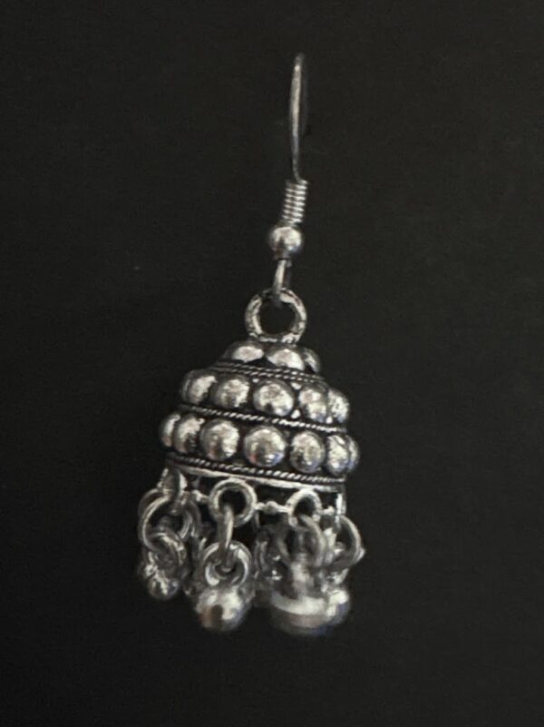 Oxidized Silver Traditional Jhumka Earrings for Women - AVER19