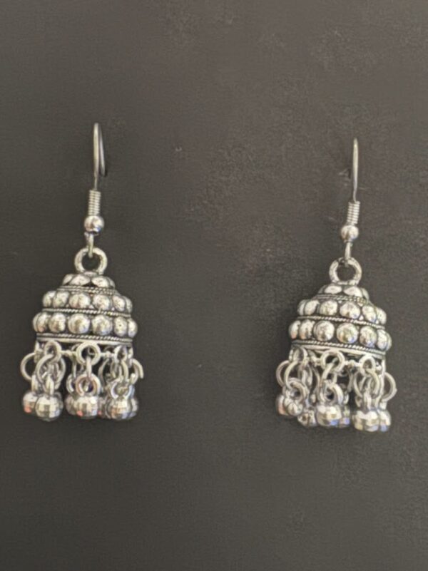 Oxidized Silver Traditional Jhumka Earrings for Women - AVER19