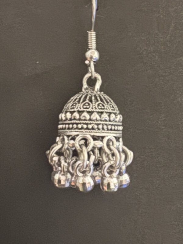Oxidized Silver Traditional Jhumka Earrings for Women - AVER20