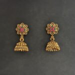 Traditional Gold-Plated Multi-Color Stone Studded Jhumka - AVER21