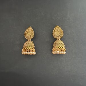 Traditional Gold-Plated Multi-Color Stone Studded Jhumka - AVER22
