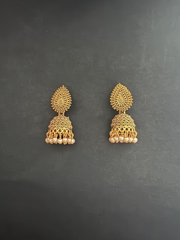 Traditional Gold-Plated Multi-Color Stone Studded Jhumka - AVER22