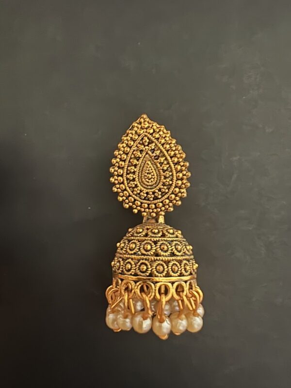 Traditional Gold-Plated Multi-Color Stone Studded Jhumka - AVER22