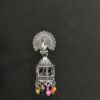 Oxidized Silver Traditional Jhumka Earrings for Women AVER24