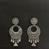 Oxidized Silver Traditional Jhumka Earrings for Women AVER25