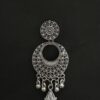 Oxidized Silver Traditional Jhumka Earrings for Women AVER25