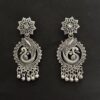 Oxidized Silver Traditional Jhumka Earrings for Women AVER26