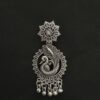 Oxidized Silver Traditional Jhumka Earrings for Women AVER26