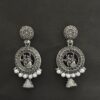 Oxidized Silver Traditional Jhumka Earrings for Women AVER27