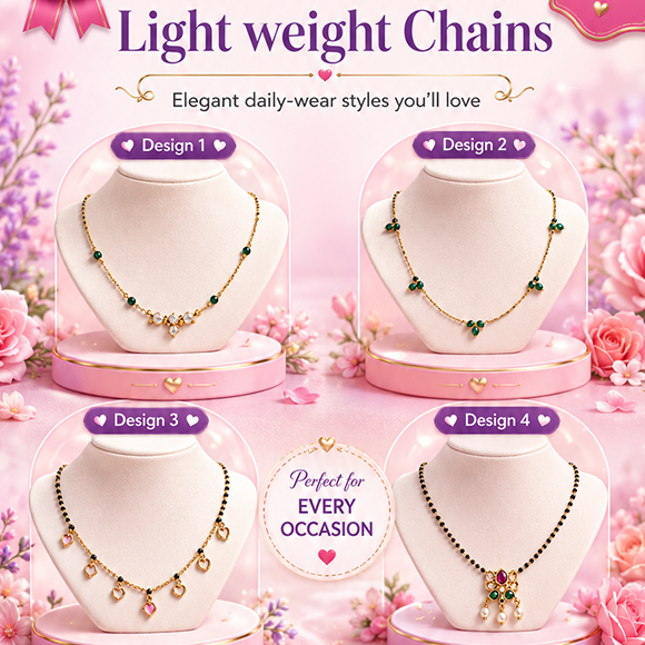 Allay Vallay black bead Chains