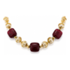 Gold-Plated Ruby Red Beaded Necklace AVN10